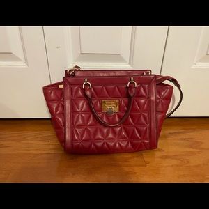 Michael Kors Red Michael Kors Quilted Handbag